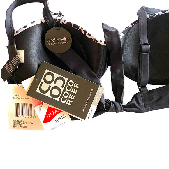 Coco Reef Diva Power Underwired Bikini Top Harmony Mix Leopard Print 8/10 - Picture 7 of 11